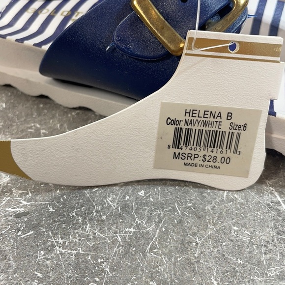 Goldtoe Helena B Flops Navy/White Size 6-7-10 - Picture 8 of 8